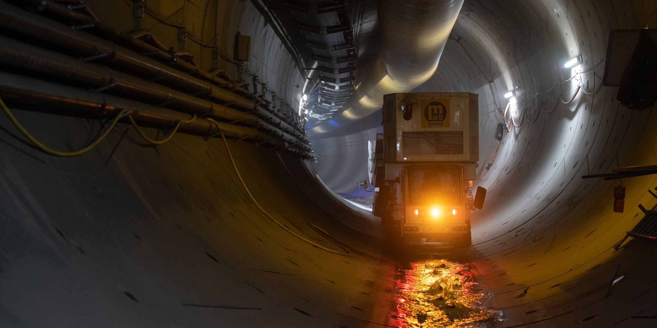 Importants travaux pré­paratoires pour le deuxième tunnel routier du Gothard à la galerie d’accès sud 